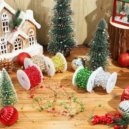 Ecally 250ft Plastic Beads Garland Chain Roll Mix Color DIY Decoration