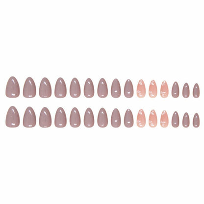 Flower Design Short Press On Nails for Women 30 Pcs Fake Nail Art Manicure