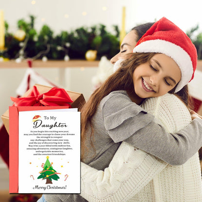 TI-EDC Sentimental Christmas Cards for Daughter - Merry Xmas Gifts
