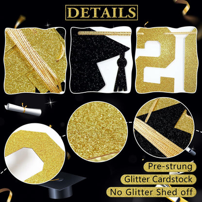 Glitter Class of 2025 Lawyer Graduation Banner Decor Party Supplies