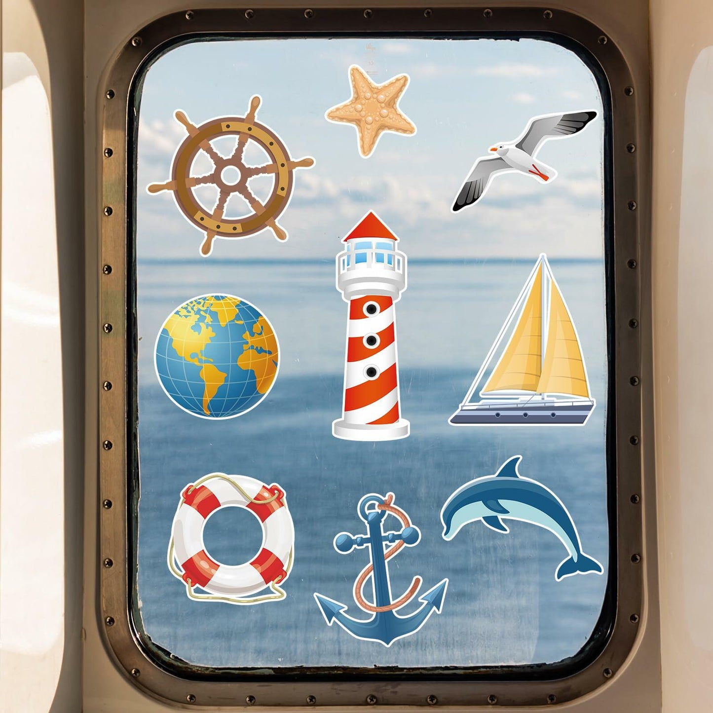 Toodoo 14 Pcs Nautical Cruise Door Magnets Anchor Boat Decorations