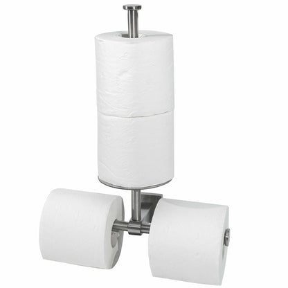 Double Toilet Paper Holder with Shelf Wall Mount 304 Stainless Steel