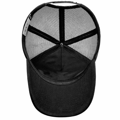 QYJ American Flag 3D Embossed Trucker Hat Mesh Snapback Adjustable