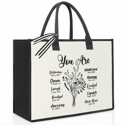 XFW Christian Tote Bag Religious Thanksgiving Gift for Women Colleague Friends