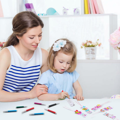 Dunzoom 200 Pcs Mother's Day Christian Coloring Bookmarks Bulk DIY