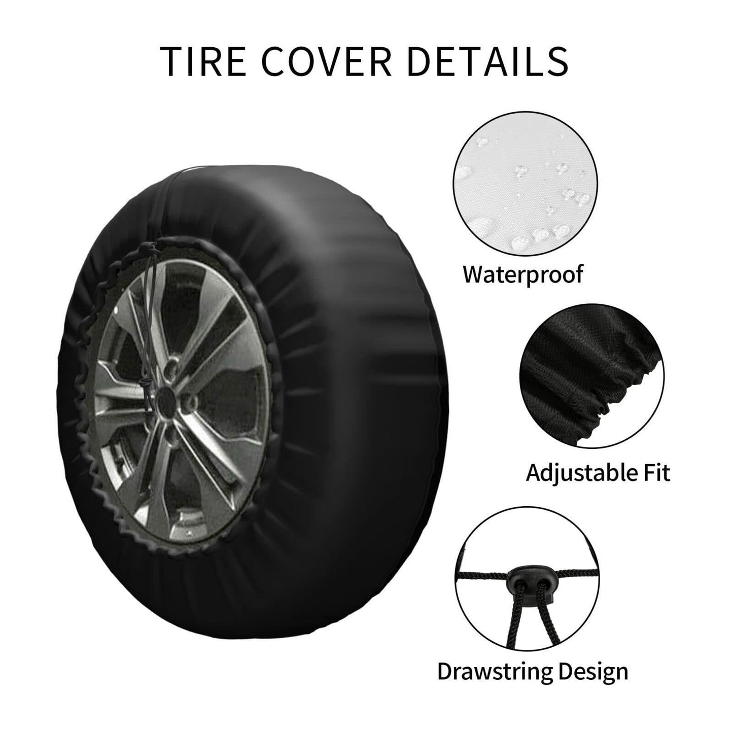 America Eagle Tire Cover Weatherproof Dustproof Universal Fit 17 Inch