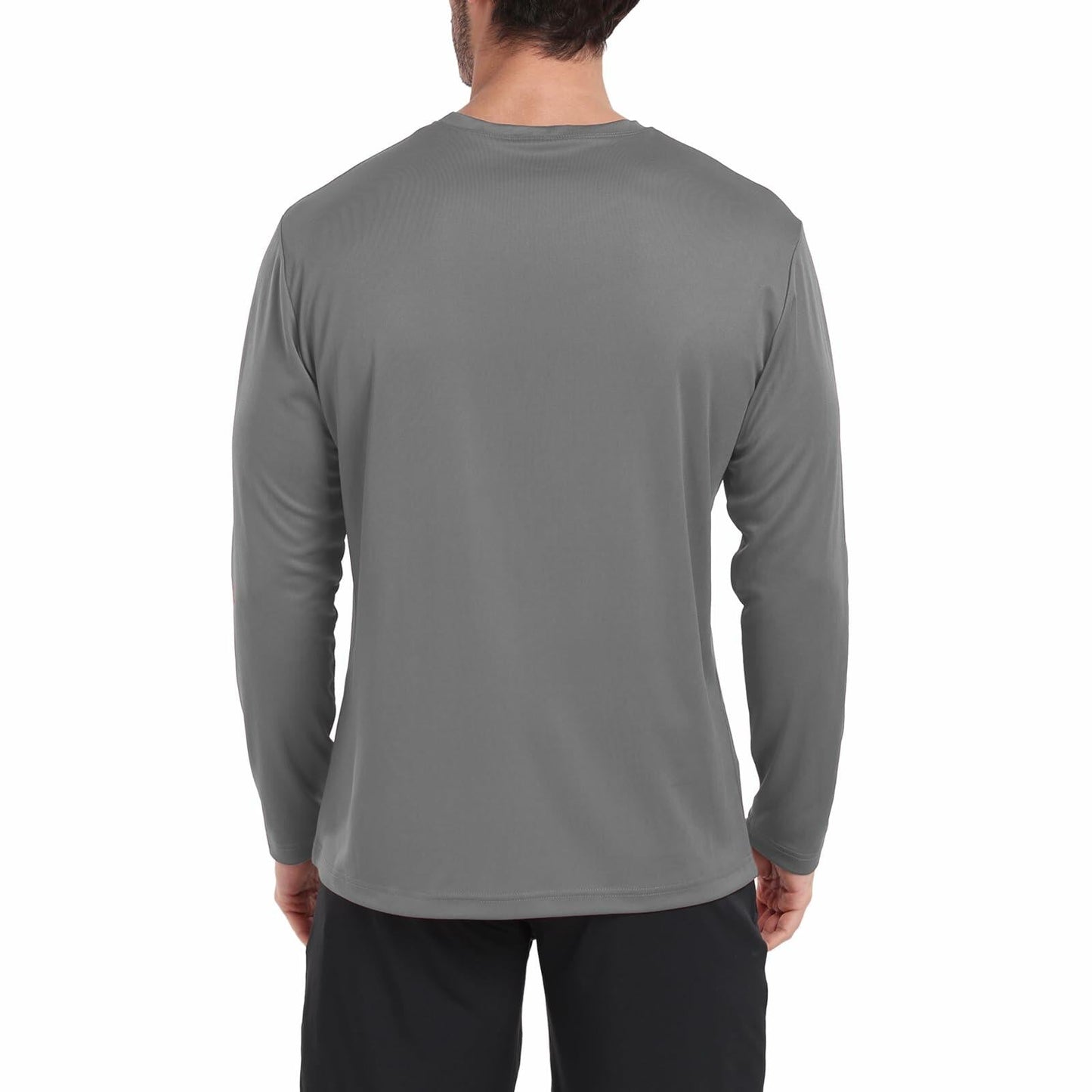 HovSiyla Men's Long Sleeve Moisture Wicking Running Shirt XL