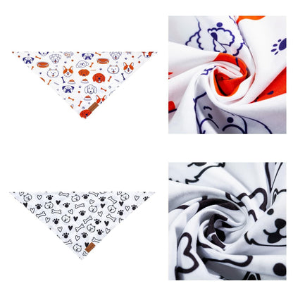 2 Pack Dog Bandanas – White Cute Birthday Pet Scarf for Dogs & Cats, XL