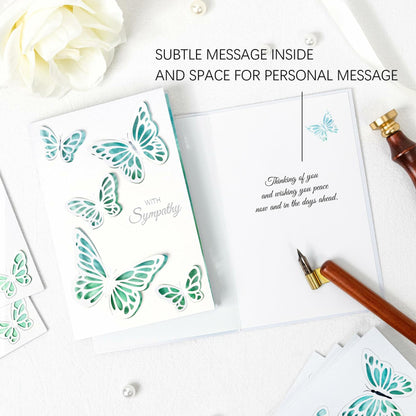 Crisky 25 Pack Religious Sympathy Cards White Flower Scripture 4 Assortments