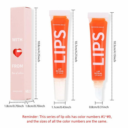 Mirror Fruit Lip Oil Hydrating Gloss Balm 08#Apple Natural Moisturizing