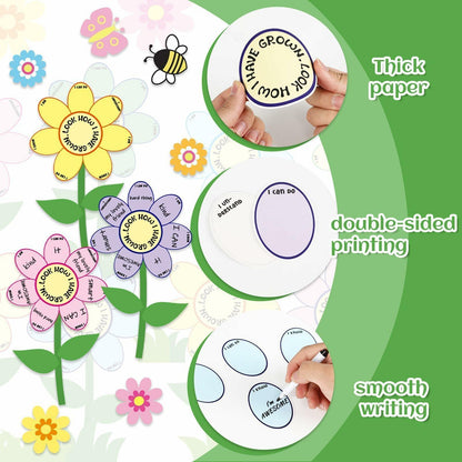 182PCS Spring Bulletin Board Decorations Set Flowers Floral Classroom Decor