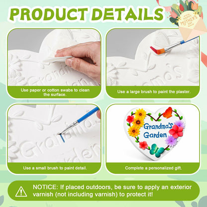 Juexica Grandma's Garden Stepping Stone DIY Paint Kit 10.4 Inch