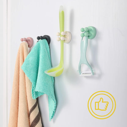 3 Pcs Silicone Toothbrush & Razor Holder Waterproof Self Adhesive Hook