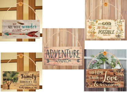 ELEtina Rustic Wooden Sign Friday Night Lights Quote 8x12 inch