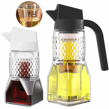 SMELHA Glass Olive Oil Dispenser Vinegar Bottle 9.2oz 270ml BPA Free Leakproof