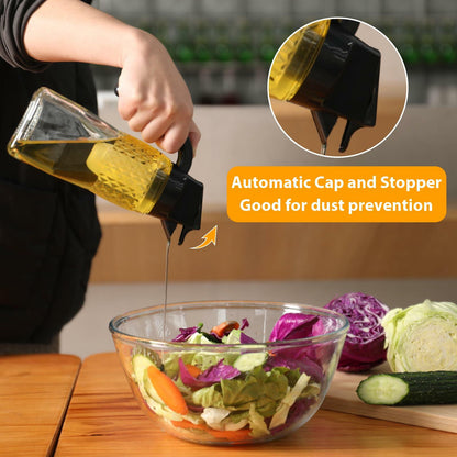 SMELHA Glass Olive Oil Dispenser Vinegar Bottle 9.2oz 270ml BPA Free Leakproof