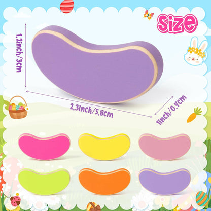WATINC 6PCS Easter Jelly Beans Tiered Tray Decor Colorful Wooden Sign
