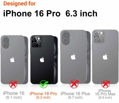 iPhone 16 Pro Case Purple Roses Slim Soft TPU Shockproof Floral Cover