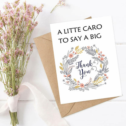 MINGUANGXIXSW Floral Thank You Cards with Kraft Envelopes 8.5x5.5 Inch