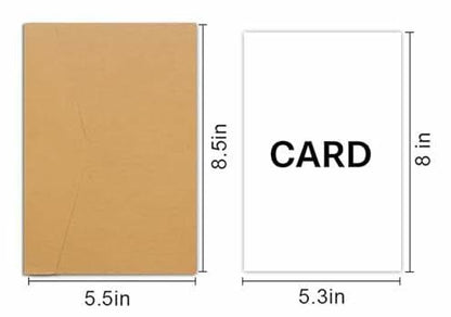 MINGUANGXIXSW Floral Thank You Cards with Kraft Envelopes 8.5x5.5 Inch