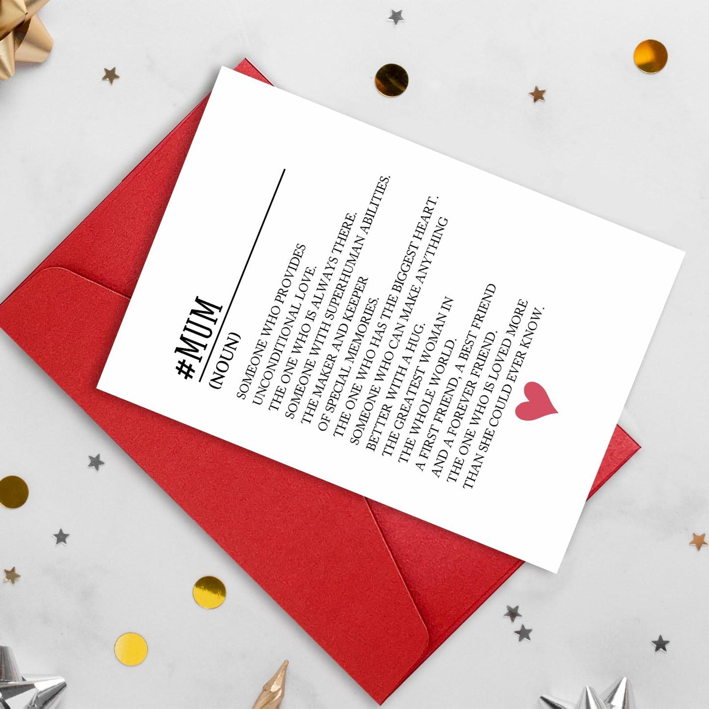 MOCO PAPER Happy Mom Birthday Card Mother's Day Gift Card From Son Daughter
