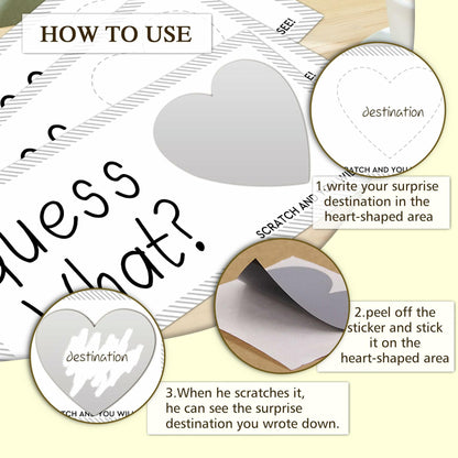 Guess What Surprise Scratch Cards 3x8in Silver 2 Set Personalized Travel Gift
