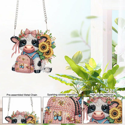 Tontut 5D Cow Diamond Art Painting Kit DIY Special Shape Wall Decoration