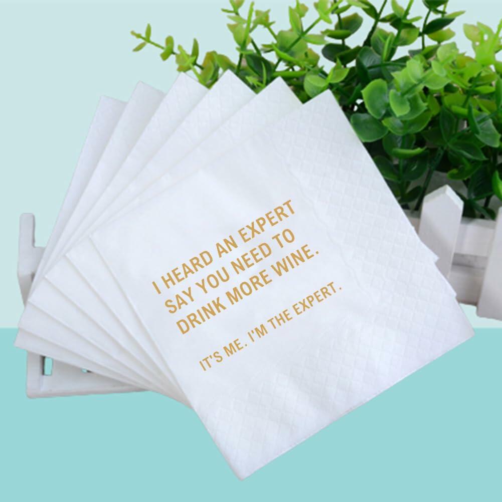 VOWFOO Funny Bible Quote Cocktail Napkins 4.5x4.5in 2-ply 100pcs