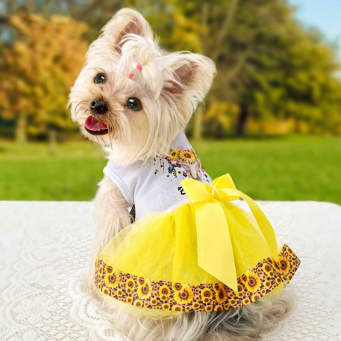 Dog Dress Puppy Skirt Tulle Lace Birthday Party Small XS Size