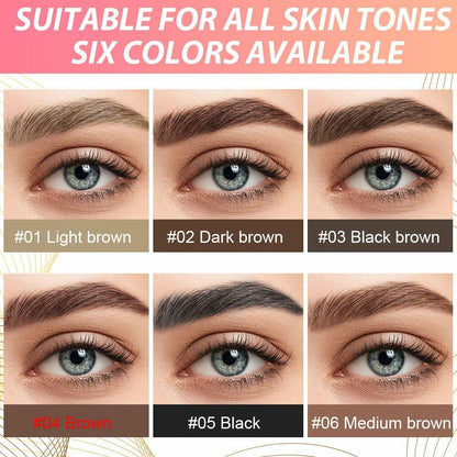 BestBy07/27 evpct Brown Dual-Ended Microblading Eyebrow Pen 1Pc Brush