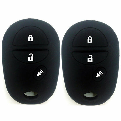 Ezzy Auto Silicone Key Fob Case Cover for Toyota Black Rose