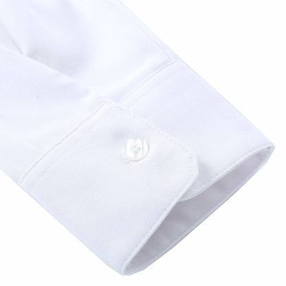 Bienzoe Boys Long Sleeve Button Down Shirt White Size 14
