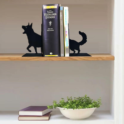 Black Dog Decorative Bookends for Shelves Dog Lover Gifts Office Decor
