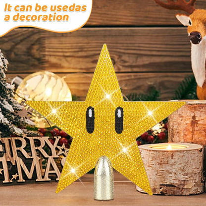 Mini Star Christmas Tree White Topper Retro Super Star Unique Design