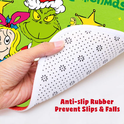 Funny Christmas Toilet Seat Cover Set 4pcs White Elephant Bathroom Decor