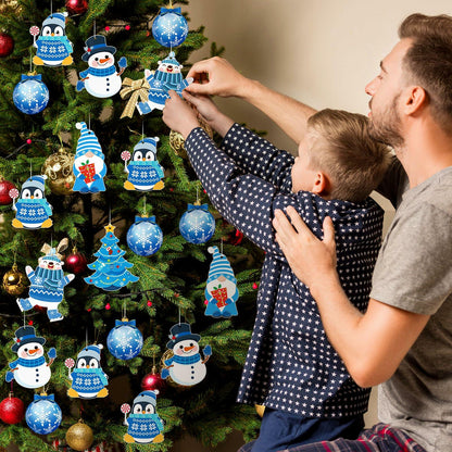Zhanmai Winter Crafts Kit DIY Ornaments Christmas Stickers 36 Sets