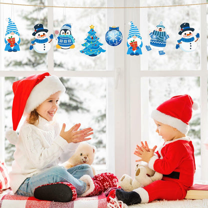 Zhanmai Winter Crafts Kit DIY Ornaments Christmas Stickers 36 Sets