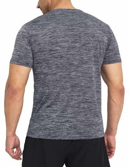 Men's Hiking Performance Fitness Workout Shirt Dark Grey Size L