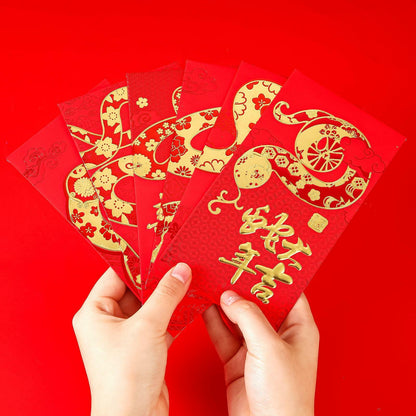Marspark 36pcs 2025 Lunar Snake Year Red Envelopes Lucky Money Red