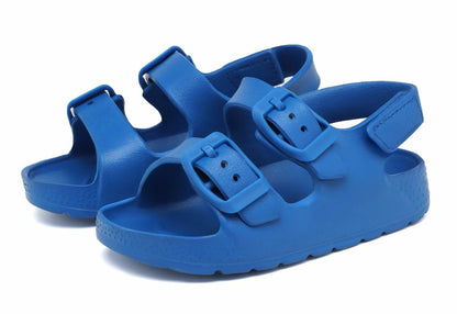 INMINPIN Toddler Buckle Sandals Comfort Open Toe Adjustable Strap Blue Size 5