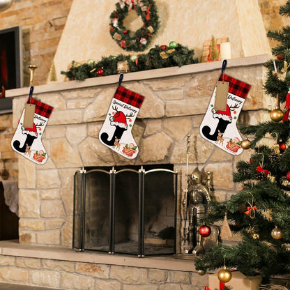 TSUYAWU Letter J Christmas Stocking Holiday Decoration 18x12 Inch