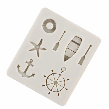 YANQINMS Silicone Rudder Anchor Sea Oar Fondant Mold for Cake Decorating