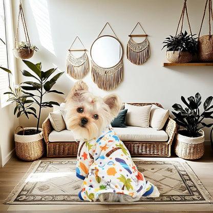 Dog Pajamas Small Chihuahua Yorkie Teacup Puppy Pjs Soft Pet Clothes Size 2XL