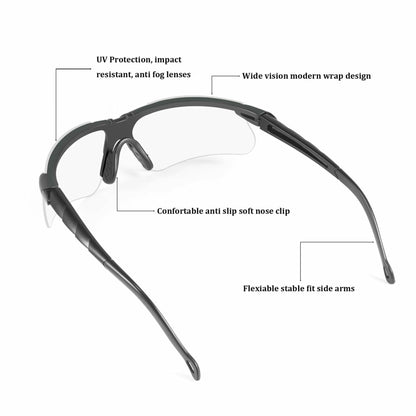 DAXISONN Shooting Safety Glasses Grey Anti Fog Tactical Ballistic Eyewear
