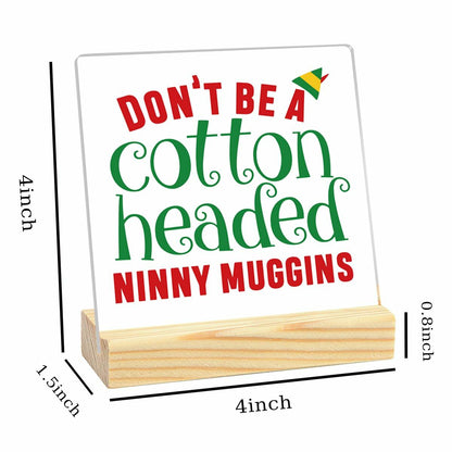 Christmas Vacation Acrylic Desk Decor Sign Clear 4x4 Inch Holiday Xmas