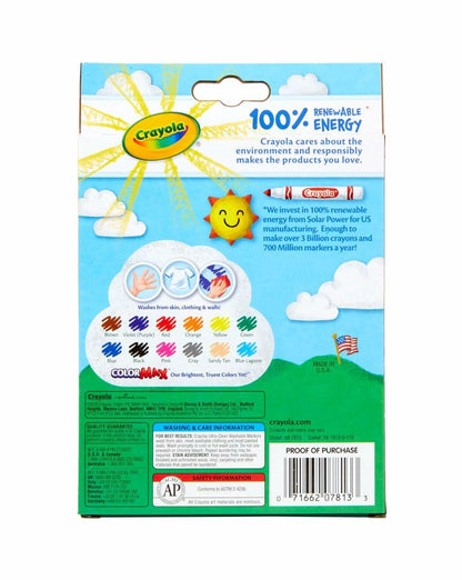 [Like New] Crayola Ultra Clean Fine Line Markers 12ct Washable Colors Arts Crafts