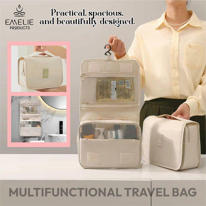 Toiletry Bag Travel Organizer with Hanging Hook Large Water-Resistant