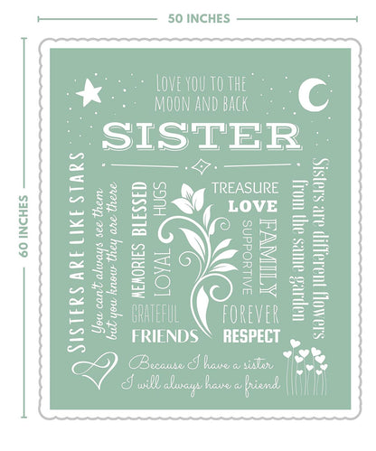 FILO ESTILO Sister Blanket Sherpa 60x50in Sage Green