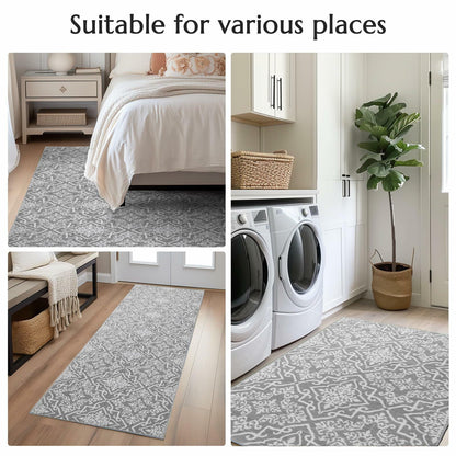 jinchan Moroccan Trellis Area Rug 3x5 Green Non Slip Washable