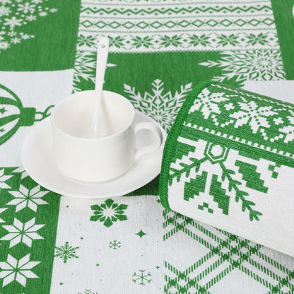 CAREMEE Christmas Area Rug Non-Slip Washable Green 2x3 FT Holiday Decor